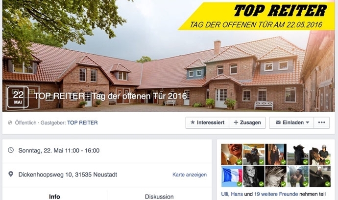 TopReiter lädt zum Tag der offenen Tür: 22. Mai