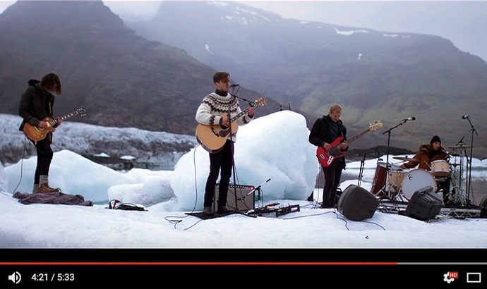 Kaleo filmt Musikvideo in der Gletscher-Lagune