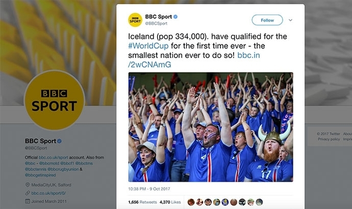 Huh 2018 in Russland: Island fährt zur WM
