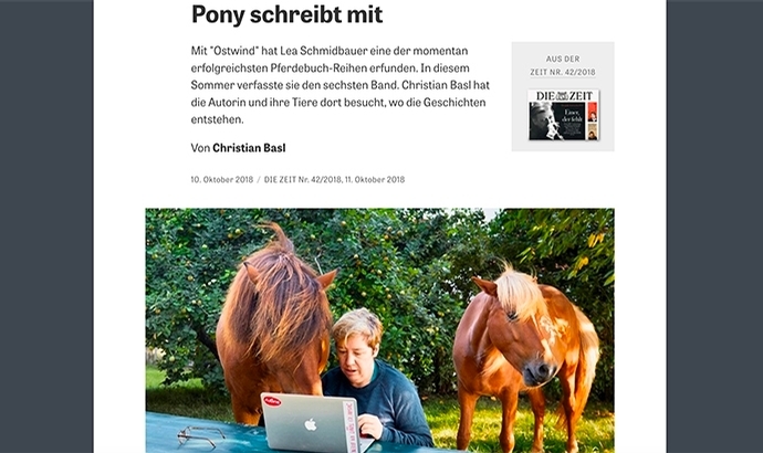 ZEIT: Ísól und Pjakkur inspirieren ‘Ostwind’