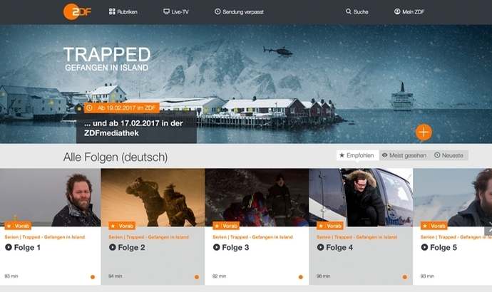 Alle 5 Folgen von ‘Trapped’ in der ZDF-Mediathek