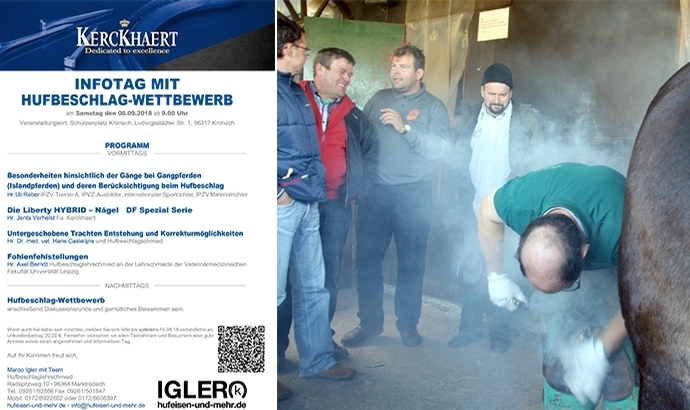 Igler & Kerckhaert laden zum Infotag Hufbeschlag