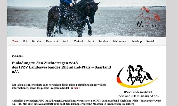 Móarbær lädt zur FIZO inkl. Züchter-Forum