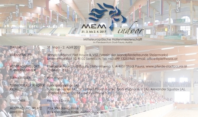 Indoor-MEM vom 31.3. bis 2.4. in Stadl-Paura (AT)