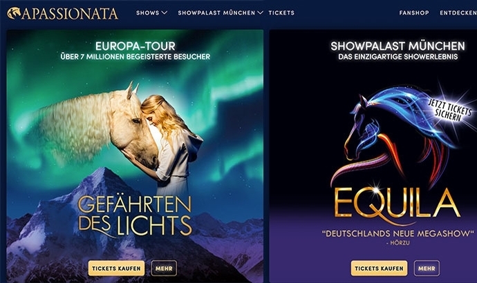 Apassionata hoch 2: auf Tour und im Showpalast