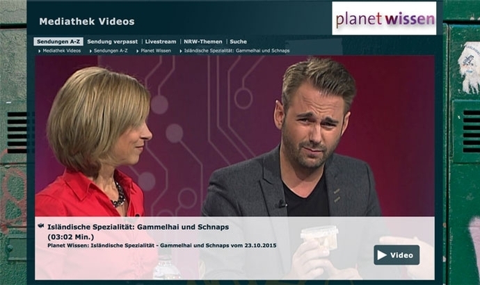 Gammelhai und Brennivín bei ‘Planet Wissen’ (WDR)