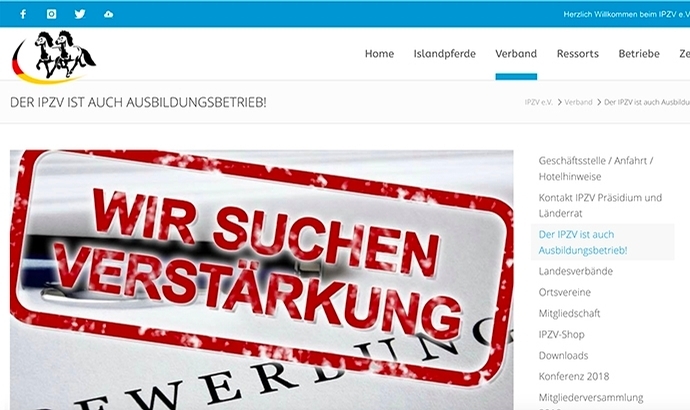 IPZV bildet aus: Neues Angebot ab Sommer 2019