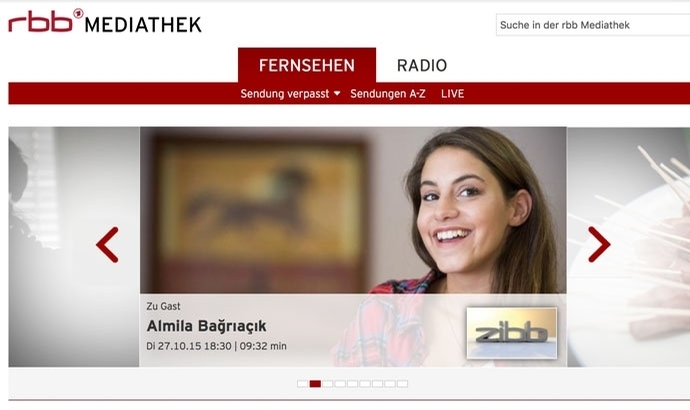 Hörður-Hauptdarstellerin Almila Bagriacik im rbb TV