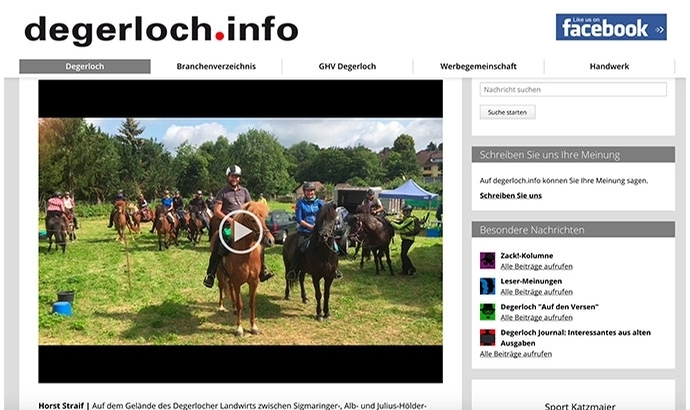 Degerlocher Wanderreiter dynamisch unterwegs