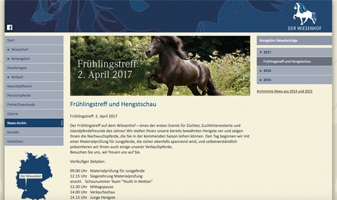 Wiesenhof: Frühlingstreff am Sonntag ab 9 Uhr