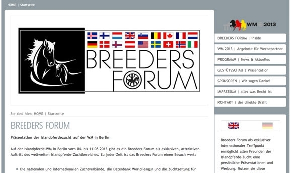 Breeders’ Forum: Info-Website zum WM-Zuchtbereich
