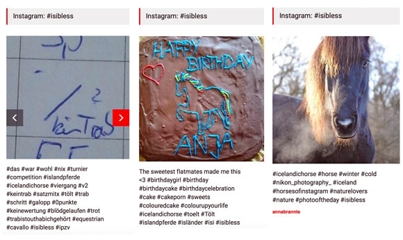 Pixel-Karussell: Instagram-Pics mit #isibless taggen