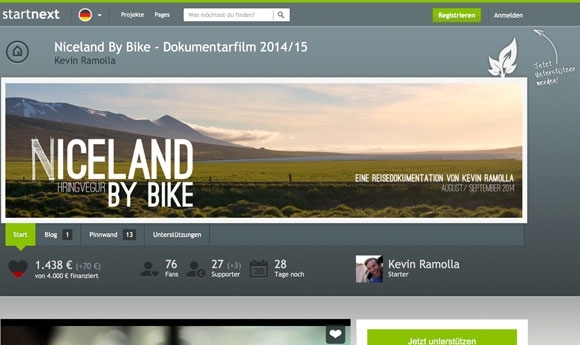 Niceland by Bike – unterstützt bitte ein tolles Filmprojekt