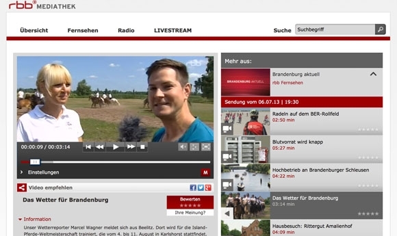 WM-Probe Lótushof-Quadrille: rbb-Fernsehbeitrag online