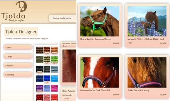 Tjalda: Superschicke Halfter, online selbst zu designen