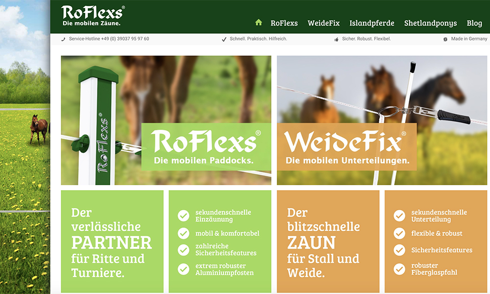 RoFlexs: Rabatt im Web-Shop, Zäune gewinnen