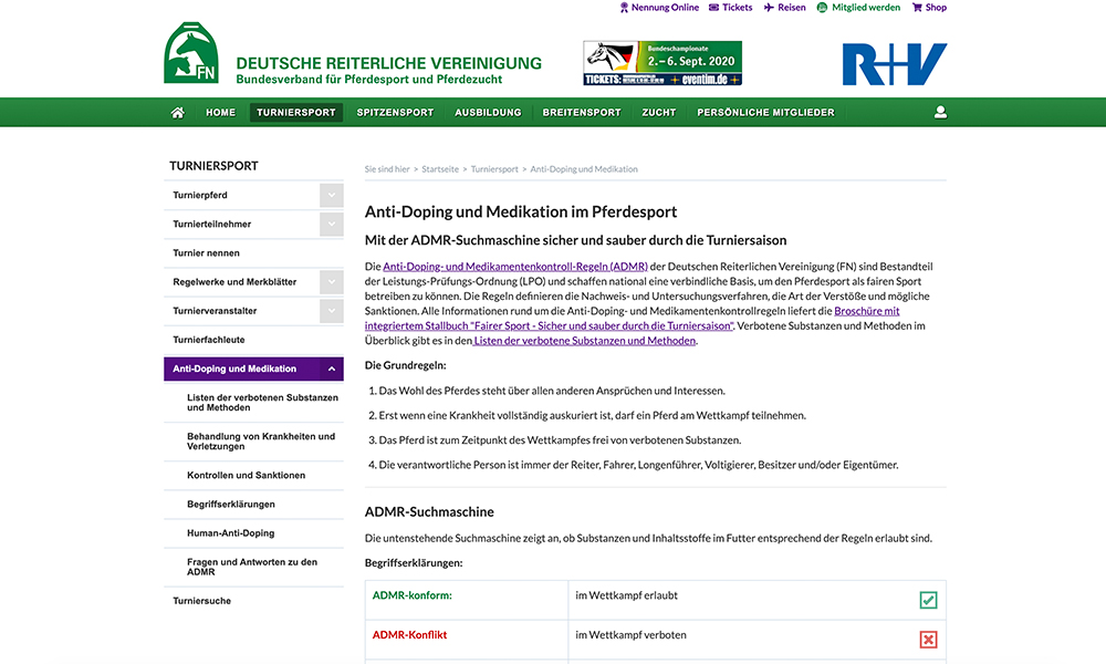 Wertvoller Service der FN: App & Web-Infos zu ADMR