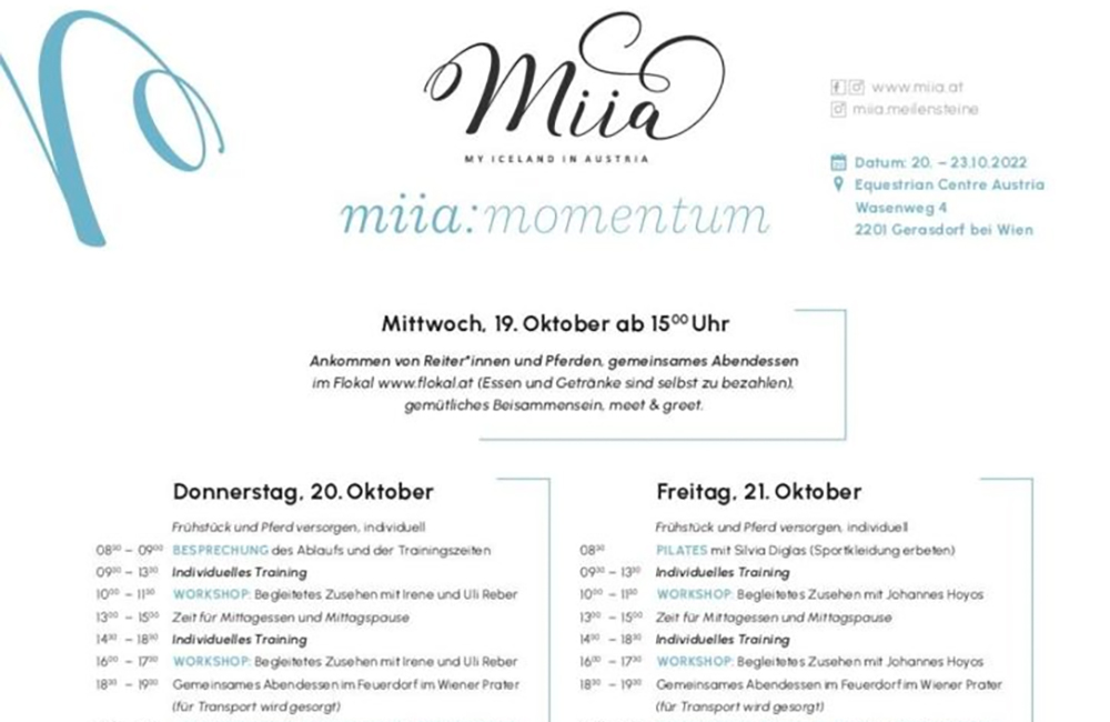 miia:momentum: 4 Tage Top-Fortbildung in Wien
