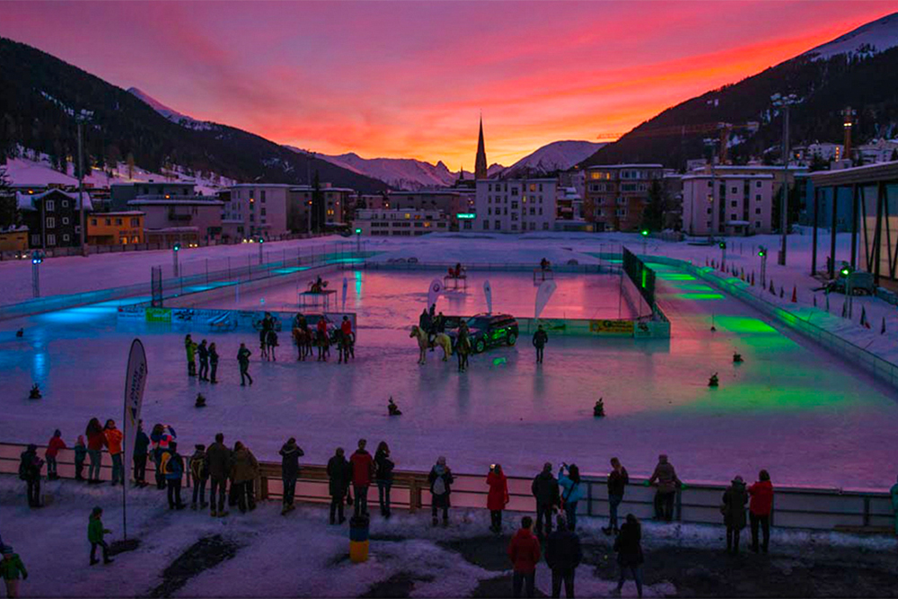 Frostiges Zauberfest auf Eis am Samstag in Davos