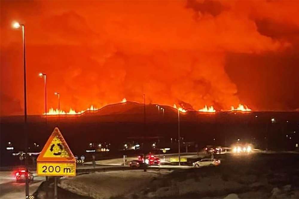 Alarm: Vulkanausbruch nördlich von Grindavík