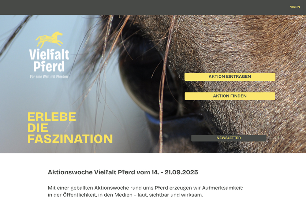 Vielfalt Pferd: Macht mit, Aktionswoche 14.–21.9.