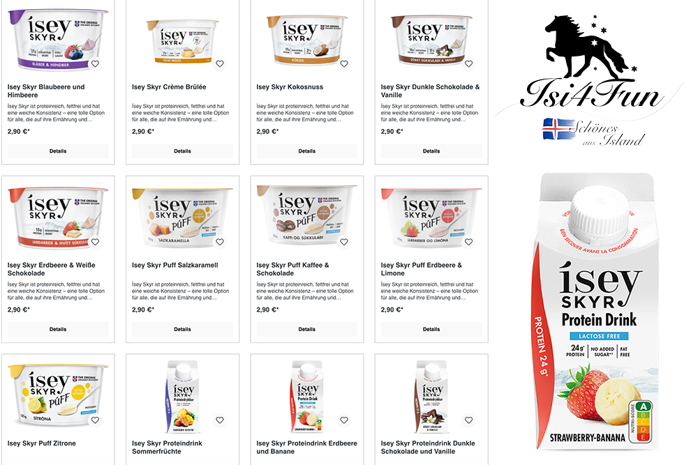 Volle Geschmackspalette: ísey Skyr jetzt bei Isi4Fun