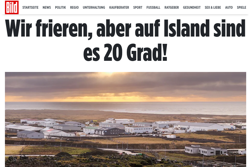 Nix da mit ‘Hvít jól’ … Rekordhitze auf Island