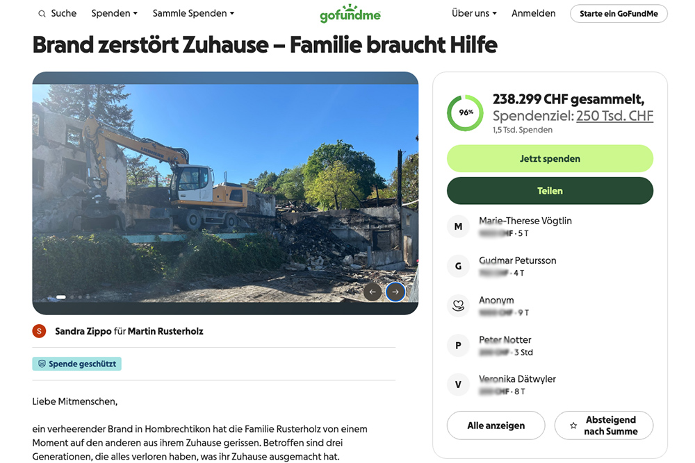 Islandpferdefamilie stärkt Schweizer Brandopfer